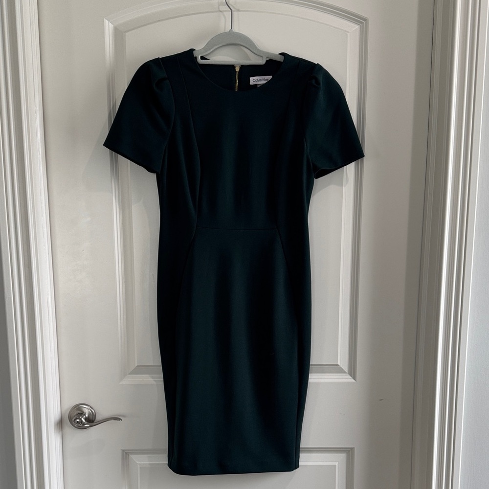 Calvin Klein Classic Dark Green  Midi Dress